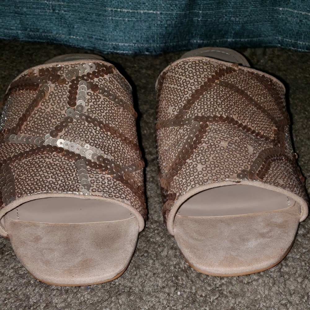 Rose gold mules